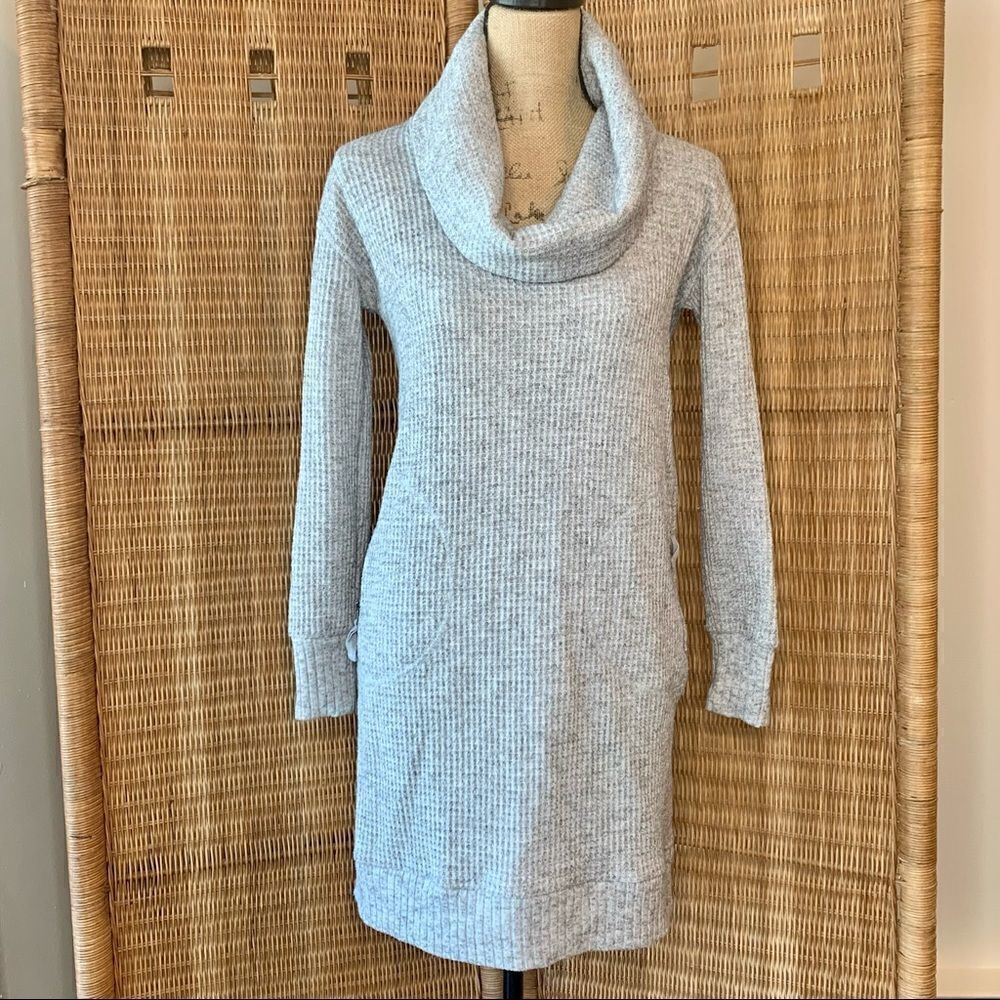 Anthropologie Akini Gray Cowl Neck Sweater Dress